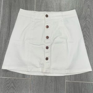White skirt with buttons!
